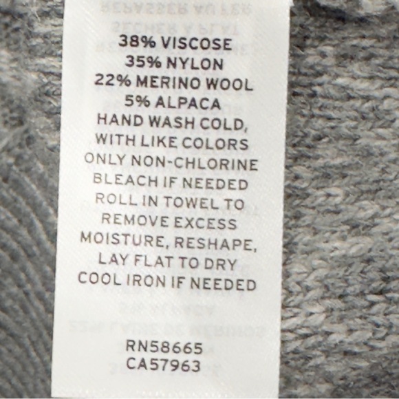 NORDSTROM Sweater Size XL Gray Tonal Fair Isle Merino Wool Alpaca Blend Crewneck - Picture 8 of 10